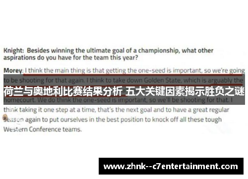 荷兰与奥地利比赛结果分析 五大关键因素揭示胜负之谜 荷兰与奥地利比赛结果分析 五大关键因素揭示胜负之谜